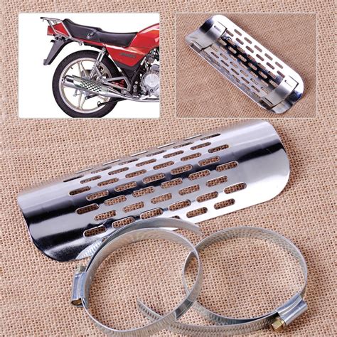 Motorcycle Exhaust Muffler Pipe Heat Shield Cover Guard Adjustable