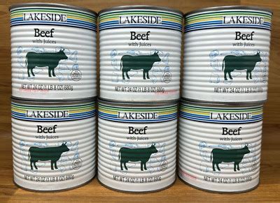 Cans Lakeside Beef W Juices Oz Expiration Ebay