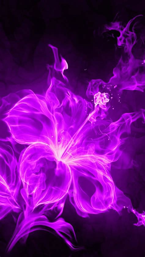 Purple Flower Art Wallpaper iPhone - Live Wallpaper HD