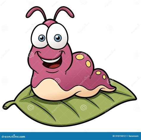 Cartoon worm stock vector. Image of caterpillar, green - 31019412