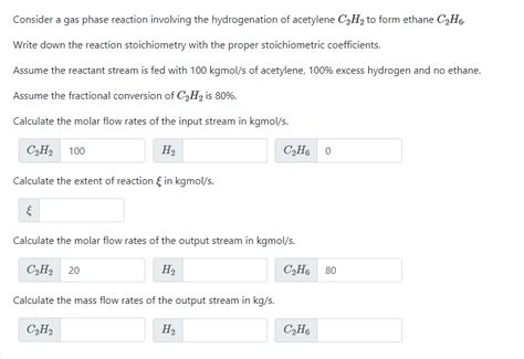 Solved Consider A Gas Phase Reaction Involving The Hydr