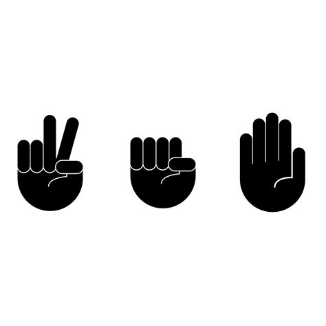 rock paper scissors hand gesture 3027815 Vector Art at Vecteezy