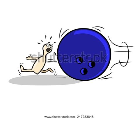 Pin Running Bowling Ball Stock Vector Royalty Free 247283848