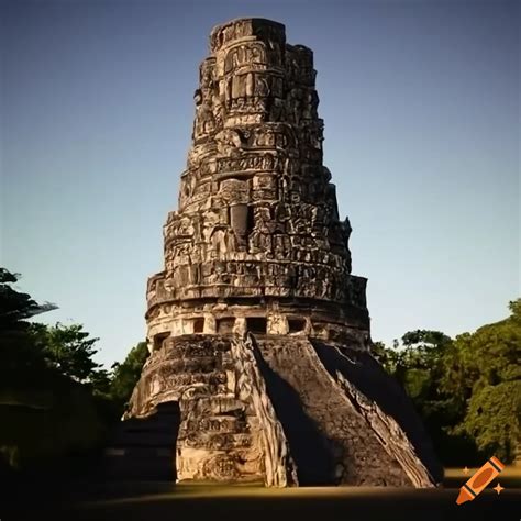 Mayan Style Stone Babel Tower