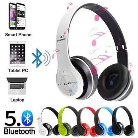 Jual Headphone Bluetooth P47 Headset Bando Wireless Super Bass Shopee