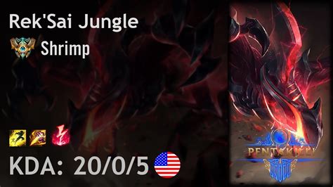 Rek Sai Jungle Vs Rengar Shrimp Na Challenger Patch Youtube