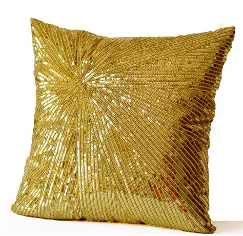 Gold Pillow Cover Gold Decorative Pillows Gold Glitter - Etsy