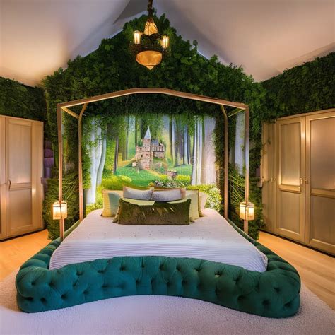 A Whimsical Fairy Tale Inspired Children S Bedroom With A Castle Bed