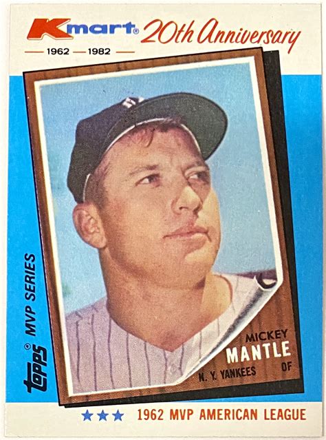 Mickey Mantle 1982 Topps Kmart 20th Anniversary New York Yankees