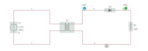 Copy Of Half Wave Rectifier Without Capacitor Multisim Live