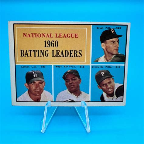 Lot Topps Willie Mays Clemente Nl Batting Leaders