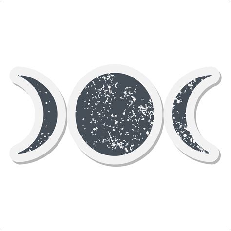 moon phase symbol grunge sticker 11120771 Vector Art at Vecteezy