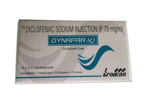 Dynapar Aq Mg Diclofenac Sodium Injection Packaging Size X X