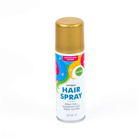 Gold Glitter Temporary Hair Spray 133ml Partyrama