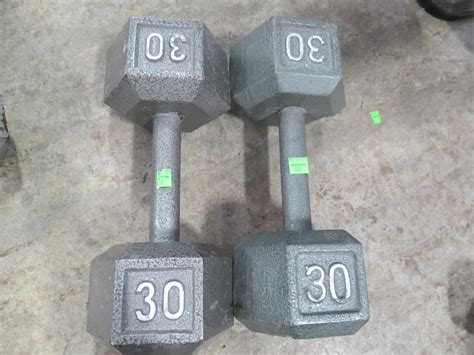 Pair of 30 Pound Dumbbells | #3849400595