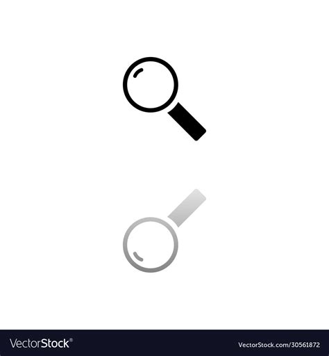 Magnifying Glass Search Icon Flat Royalty Free Vector Image