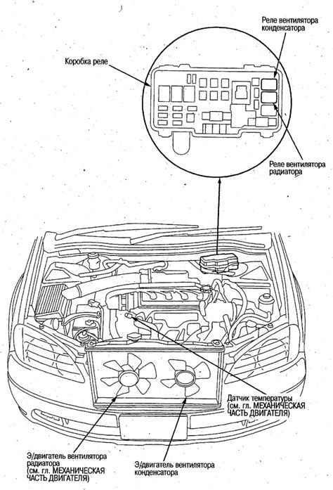 Система охлаждения — расположение компонентов (Хонда Авансир 1, 1999 ...