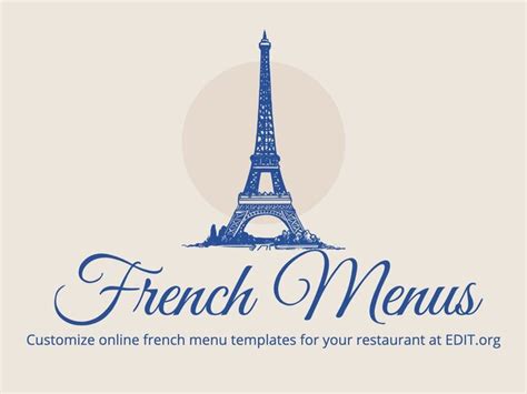 Mod Les De Menus De Restaurants Fran Ais