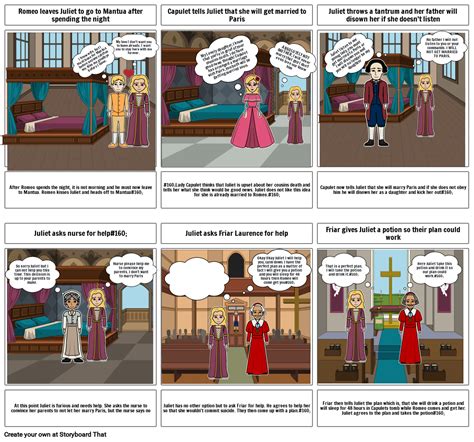 Romeo And Juliet Cartoon Storyboard