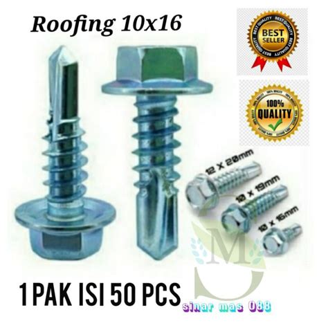 Jual Baut Baja Ringan X Isi Pcs Baut Kanal Baut Roofing