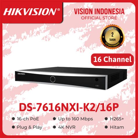 Jual Hikvision Ds Nxi K P Nvr Ch Poe Acusense K Face Capture