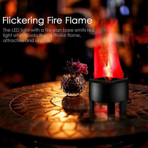 Led Artificial Fire Lamp Fake Flame Effect D Fire Campfire Light Xmas