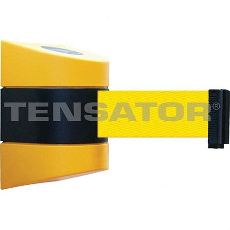 Tensator Pedestrian Barrier Wall Unit Plastic Yellow Wall Mount