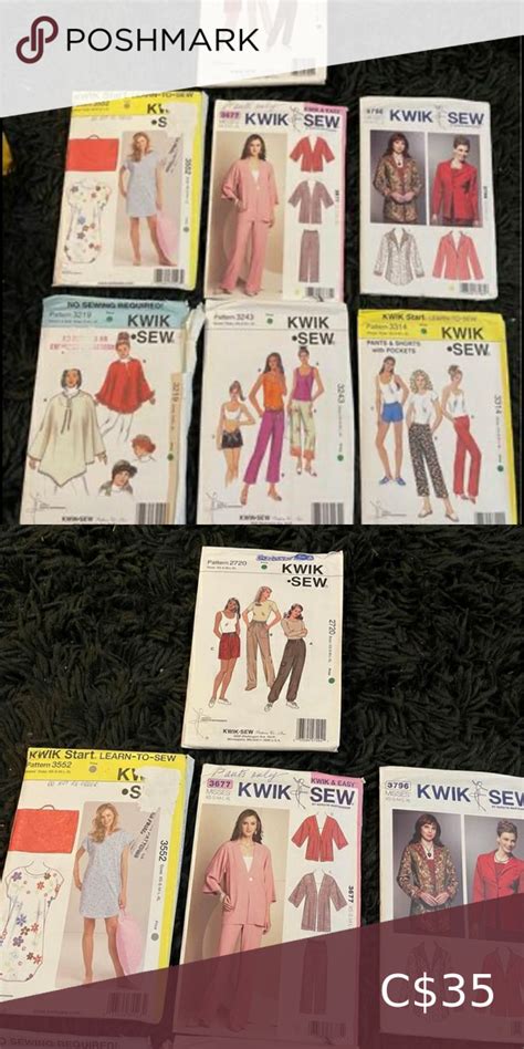 KWIK Sew Uncut Sewing Pattern LOT Sz Misses XS XL Kwik Sew Sewing