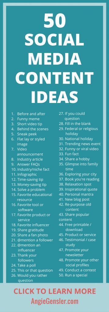 Get These 100 Ideas Of What To Post On Social Media Marketing Strategy Social Media Social