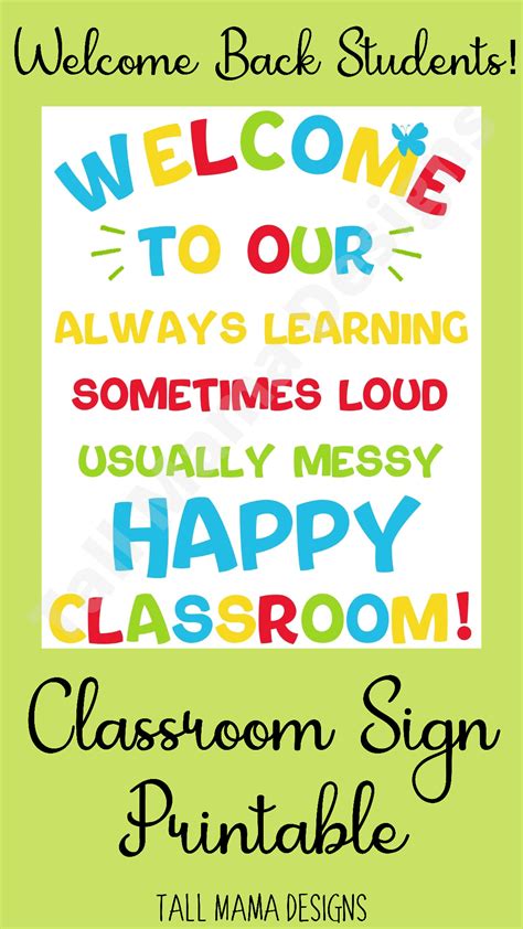 Welcome to Our Classroom Printable Sign, Classroom Sign, Welcome ...