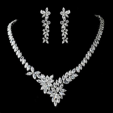 Stunning Cubic Zirconia Jewelry Set Bridal Jewelry Sets Cz Wedding