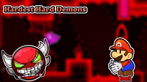 Top 5 Hardest Hard Demons Geometry Dash YouTube