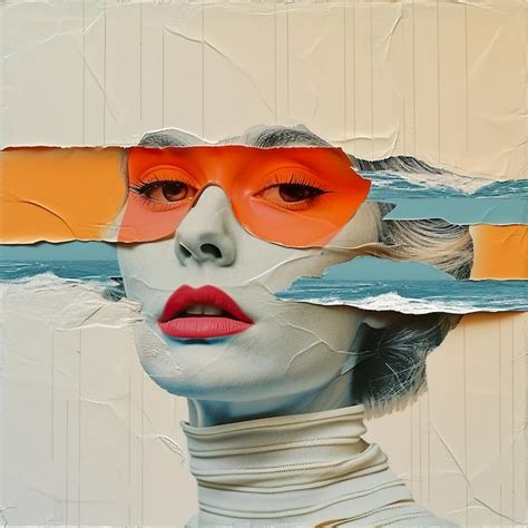 Premium Photo Collage Art Graphic Design Paper Collage