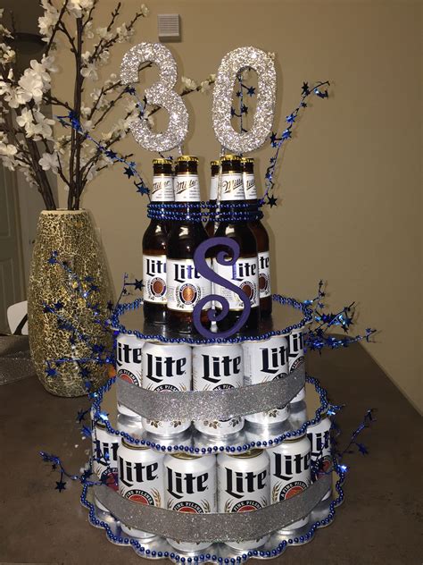 Beer Cake I Made For Boyfriends 30th Birthday Birthday Beer Cake Beer Birthday Beer Cake