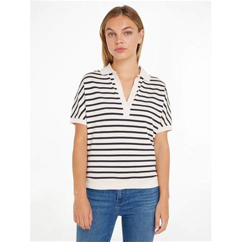 Tommy Hilfiger Relaxed Fit Striped Polo Shirt Breton Stp Frasers