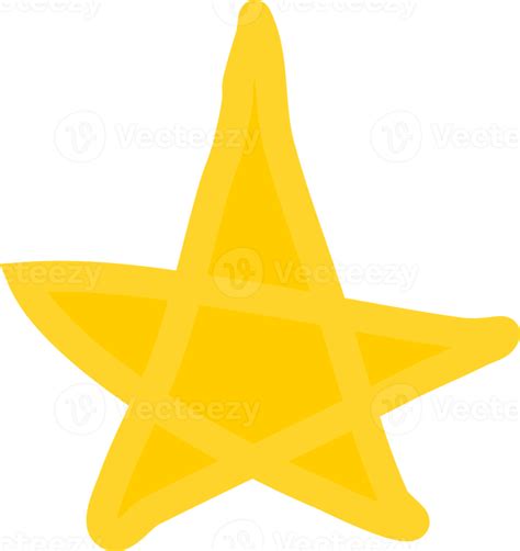 Hand drawn star doodle 13666406 PNG