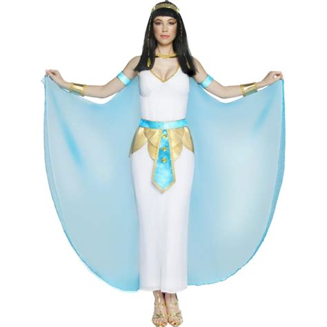 Costume De Cléopâtre Avec Cape Bleue