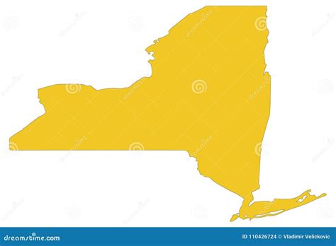 New York State Map State In The Northeastern United States Stock