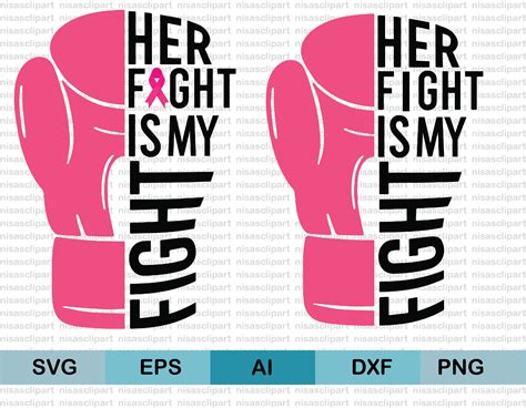 Her Fight Is My Fight Svgbreast Cancer Svgcancer Etsy