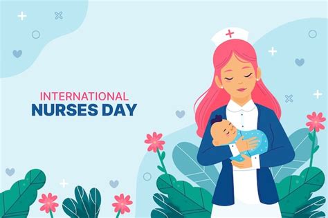 Free Vector Flat Background For National Nurses Week Celebration