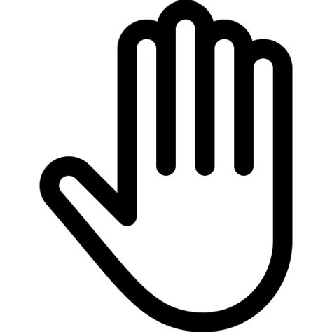 Open Hand Basic Rounded Lineal Icon