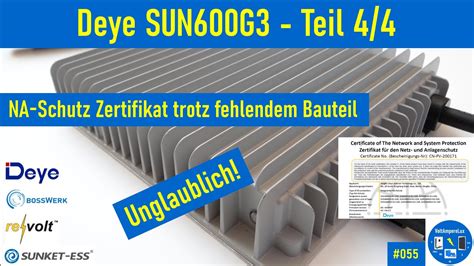 055 Deye SUN600G3 Modulwechselrichter Teil 4 4 Nichtkonformität