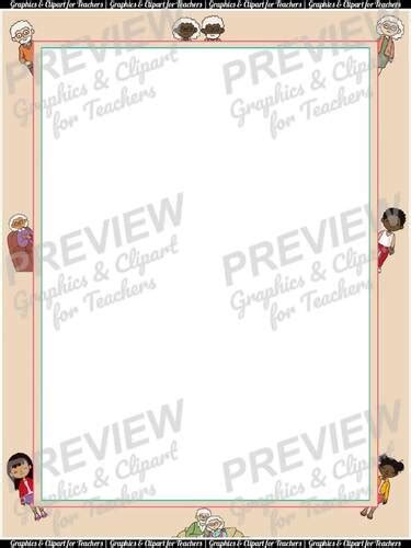 Grandparents Day Borders Page Frames for Writing Paper Printables Bulletin Board