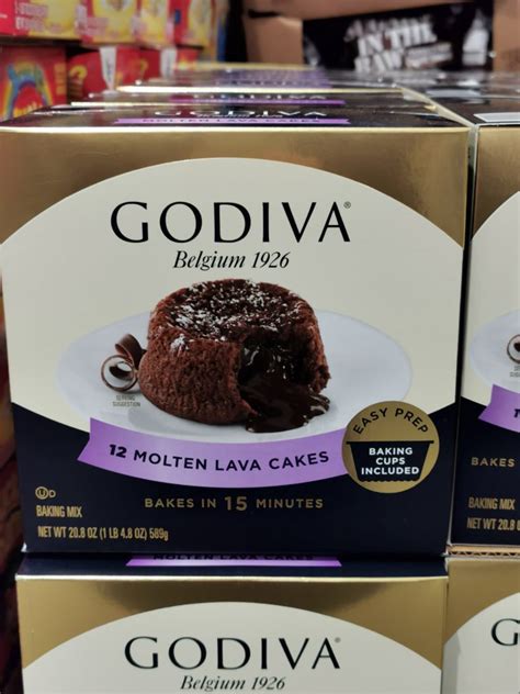 Godiva Molten Lava Cake Ounce Box Costco Chaser