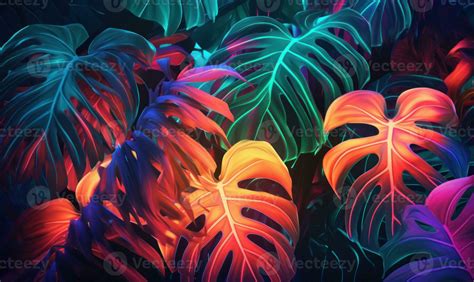 Neon Leaves Wallpapers 4k Hd Neon Leaves Backgrounds On Wallpaperbat