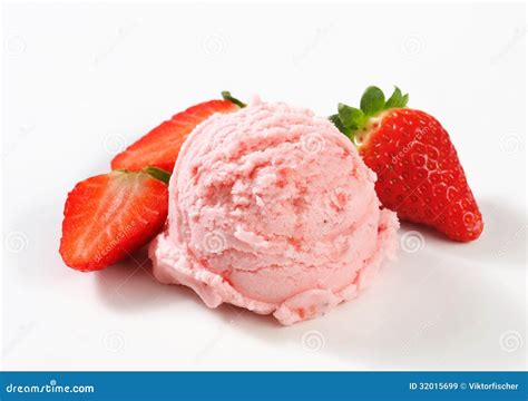 Strawberry Ice Cream Stock Image Image Of Icecream Raspberry 32015699