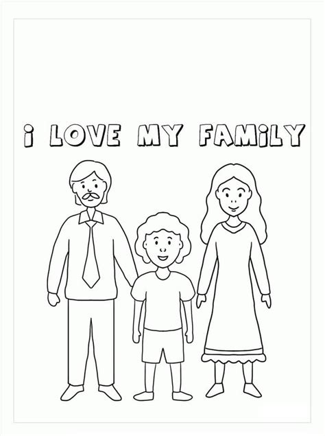 Eu Amo Minha Fam Lia Para Colorir Imprimir E Desenhar Coloringlib