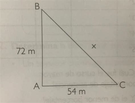 Determina El Valor De La Hipotenusa Del Siguiente Triángulo Rectángulo Brainly Lat