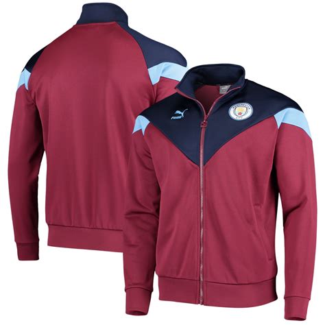 PUMA - Manchester City Puma Iconic Full-Zip Track Jacket - Garnet ...