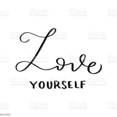 Hand Lettered Love Yourself Stock Illustration Download Image Now